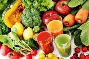 vegetables and fruit juices