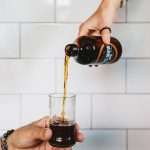 bootstrap coffee cold brew pour to glass