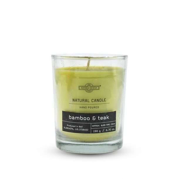 Scented Candle - Black Tea & Honey bamboo & teak