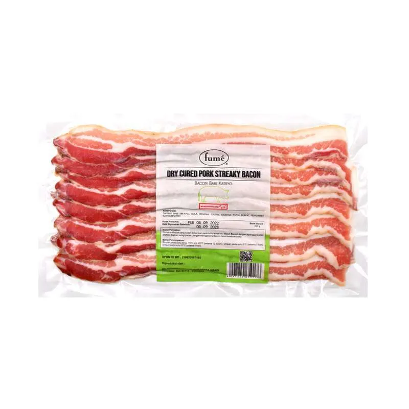 dry cured pork streaky bacon