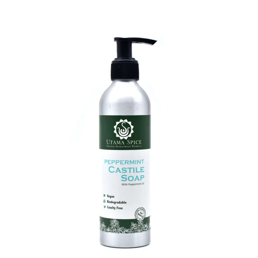 USP Castile Soap Peppermint 230ml Aluminium Bali Direct Bali's Online Store