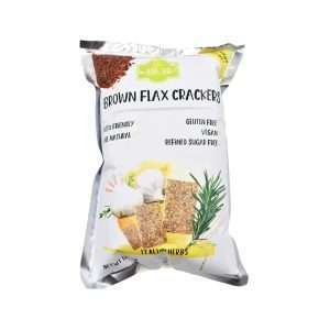Brown Flax Crackers Italian Herbs by Eat Up
