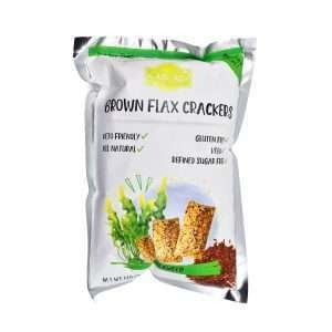 Brown Flax Cracker Seaweed By Eat Up