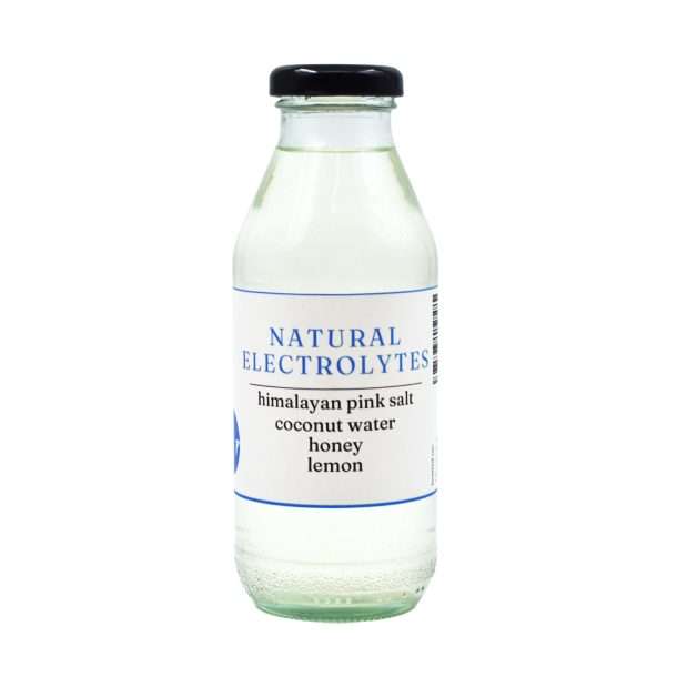 Natural Electrolytes by Balicious Juice with white background