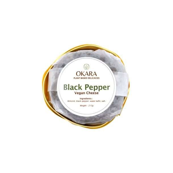 Okara Black pepper Vegan Cheese