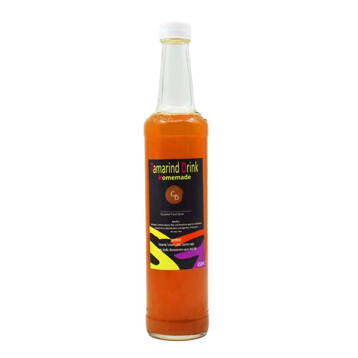 Tamarind Drink by Aurora,made with Tamarind, turmeric, lime, coconut sugar, honey, vanilla.