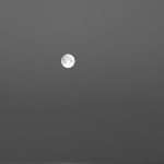 the moon in black and white