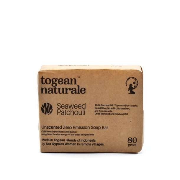 Seaweed Patchouli Unscented Soap Bar from Togean Naturale