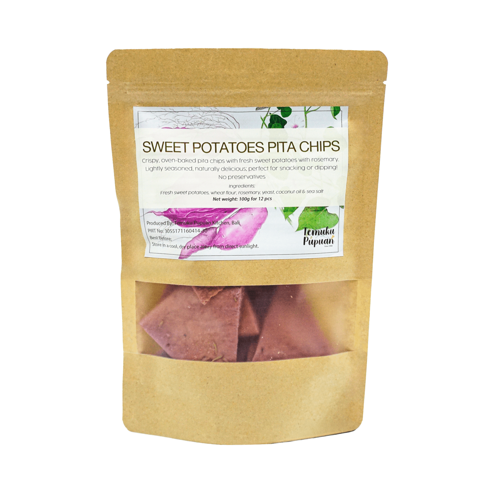 TMK Sweet Potato Rosemary Pita Chips 100g